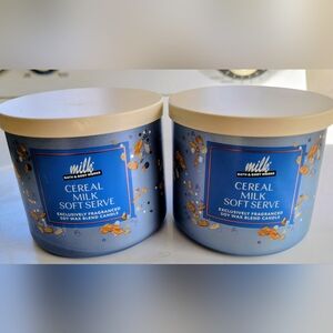 2x Bath & Body Works Milk Bar *Cereal Milk Soft Serve* 14.5 oz Candles